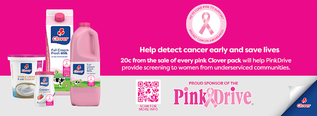 Clover PinkDrive campaign, breast cancer awareness 2024, Pink Clover products, cancer screenings South Africa, breast cancer early detection, Clover 125th anniversary, PinkDrive mobile units, breast cancer self-examination guide.